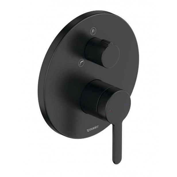 Duravit C.1 - Vanová baterie pod omítku, pro 2 spotřebiče, matná černá C15210012046