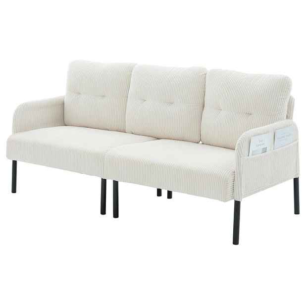 Modenvie 3SEDÁK z manšestru, sedací plocha 171/72/80 cm, béžová