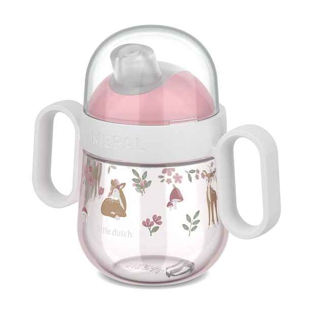 Světle růžový plastový dětský hrnek 200 ml Fairy Garden by Little Dutch – Mepal