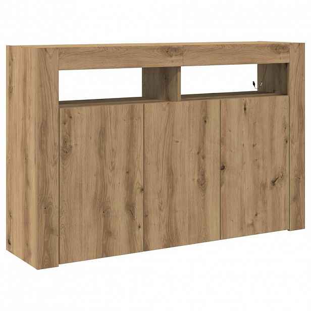vidaXL Servírovací skříň Artisanový dub 116 x 30 x 75 cm