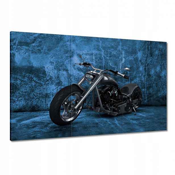 Obrazy 120x80 Modrá stěna Chopper