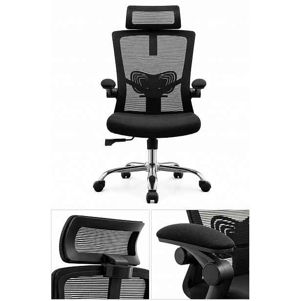 Kancelářská židle Ergonomická otočná herní židle s nastavitelnou hmotností 120 kg