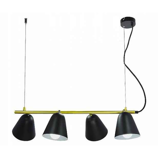 Černá závěsná lampa Alder industriální nad jídelní stůl Rabalux