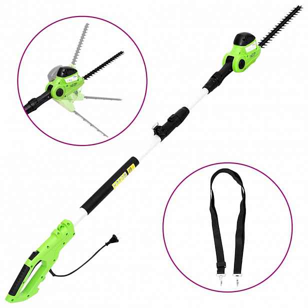 vidaXL Elektrické teleskopické nůžky na živý plot 41 cm 550 W