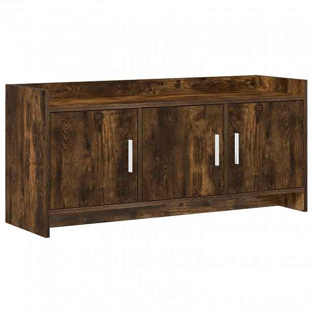 vidaXL Televizní skříň 102 x 33 x 47 cm Kouřový dub Kompozitní dřevo