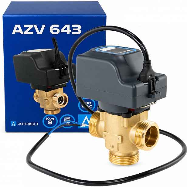 3-CESTNÝ Třícestný Zónový Ventil Azv 643 G1" Kvs 8 m3/h Přepínací