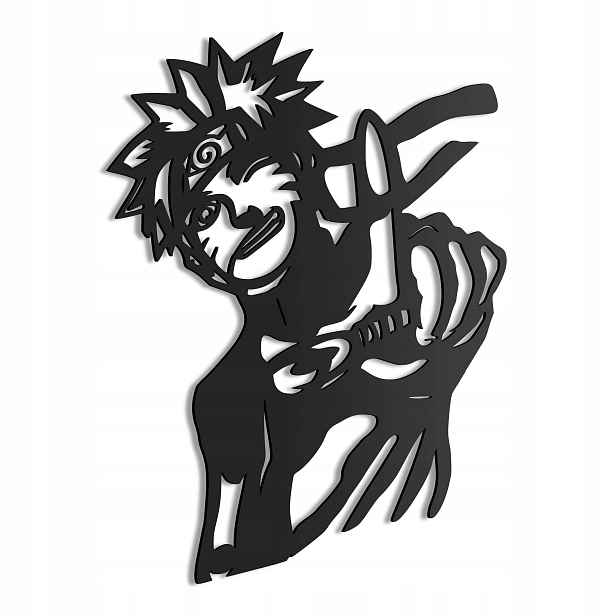 Dřevěný 3D obraz Anime Naruto Uzumaki Nástěnná Dekorace Dárek