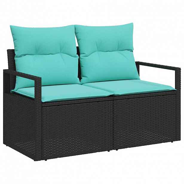 vidaXL Zahradní sofa s polštářem 120 x 62 x 69 cm polyratan
