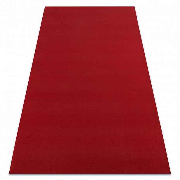 rugsX POGUMOVANÝ koberec RUMBA 1974 jedna barva bordó, červený 60/100 cm