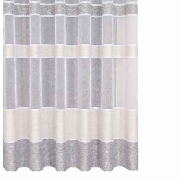 Záclona do obývacího pokoje s bílou béžovou páskou 350x170