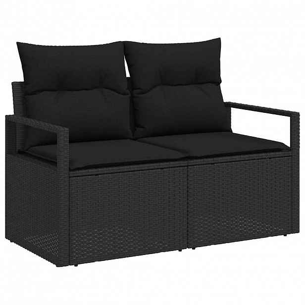 vidaXL Zahradní sofa s polštářem 120 x 62 x 69 cm polyratan