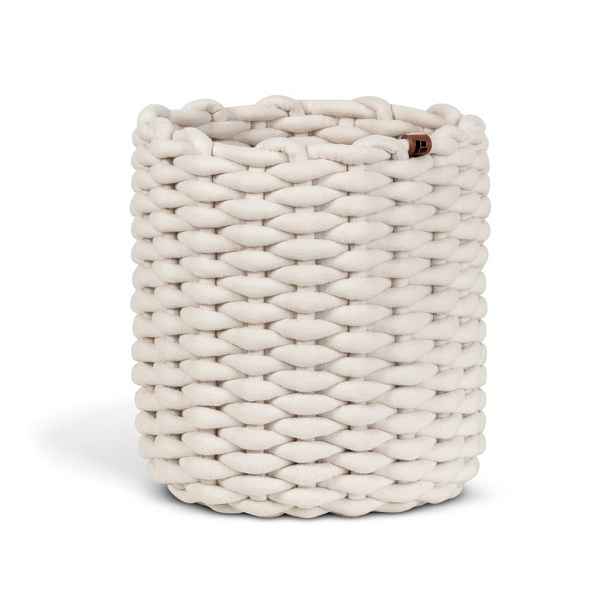 Látkový košík ø 25x25 cm Peach Skin Round M – Bigso