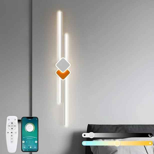 Led nástěnné svítidlo 100 cm 23 W stmívatelné 3000-6000K dálkový ovladač, aplikace bílá