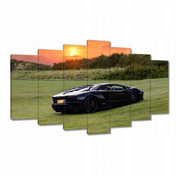 Obrazy 140x80 Černé sportovní auto