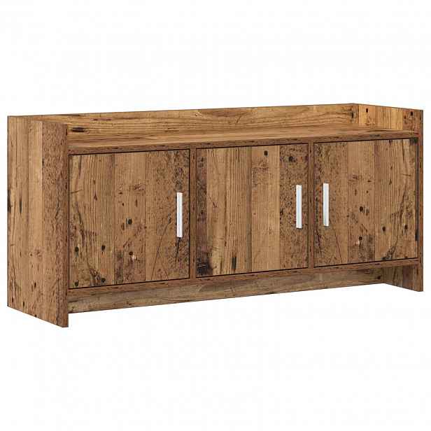 vidaXL Televizní skříň 102 x 33 x 47 cm Staré dřevo Kompozitní dřevo