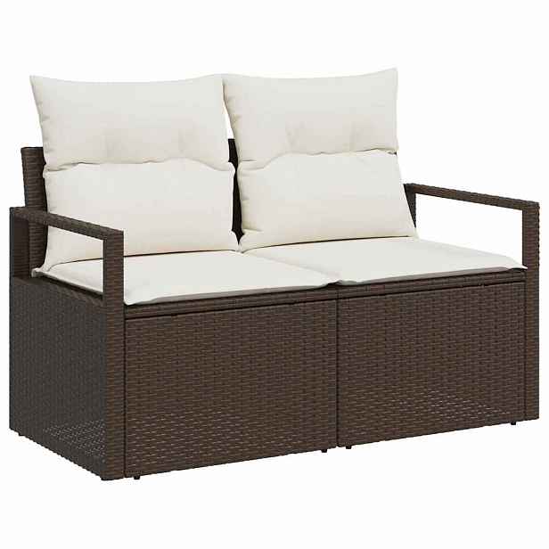 vidaXL Zahradní sofa s polštářem 120 x 62 x 69 cm polyratan