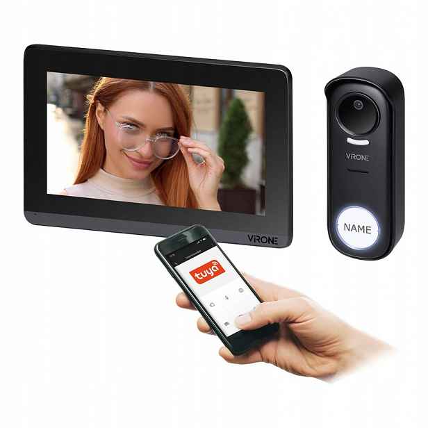 Bezdrátový videotelefon Sinni 7“ Wi-Fi Full Hd IP65 420 m
