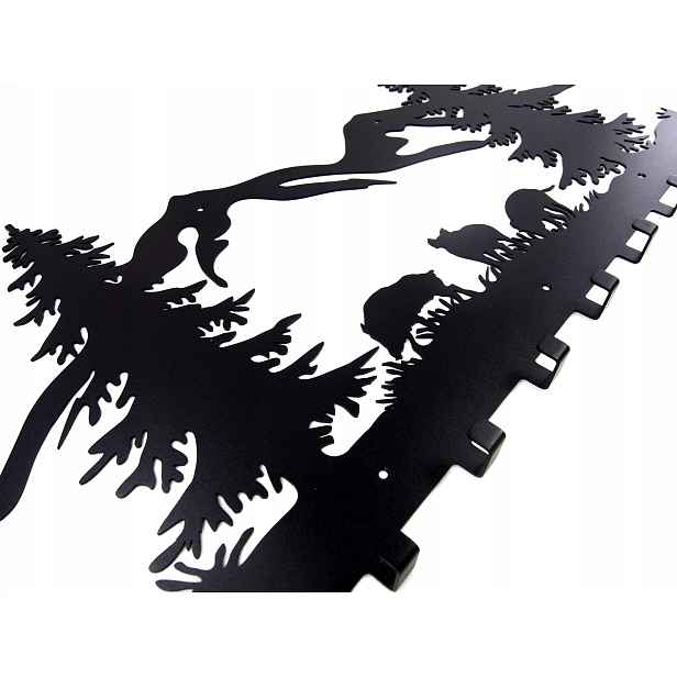 Nástěnný věšák na oblečení a klíče Divoký na Lesní Poleně XL 70 cm Puzzle