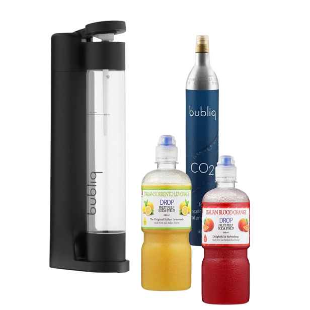 Set výrobníku sody bubliq + bombička CO₂ + 2 sirupy Barva: černá mat