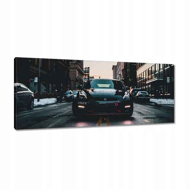 Obrazy 100x40 Černý Nissan Gtr