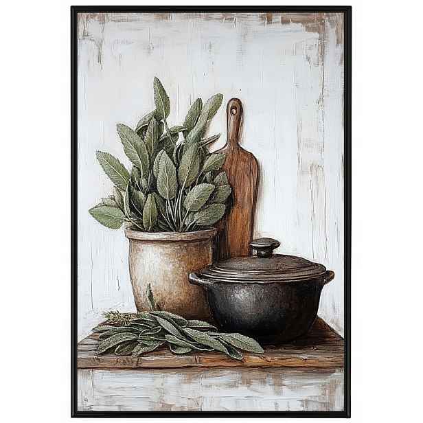 Plakát Rámeček Hliníkový Kuchyně Vaření Jídlo Bylinky Koření 40x60