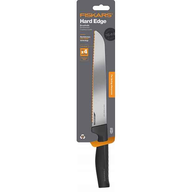 Fiskars Hard Edge Nůž na krájení chleba a chleba, ostrý, 22 cm