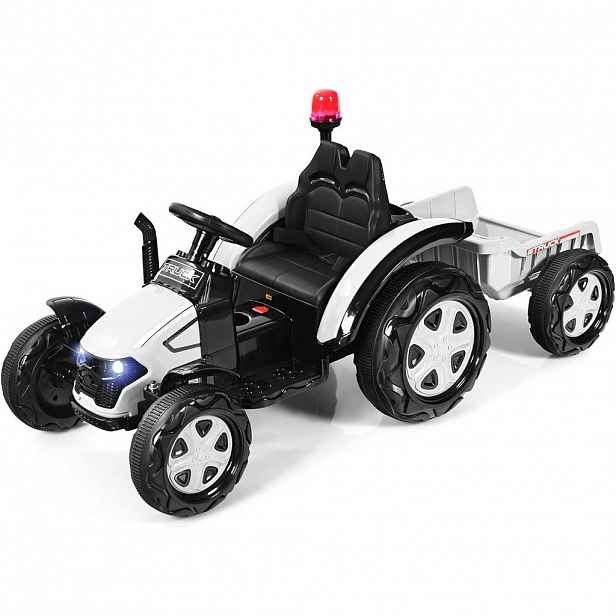 COSTWAY TRAKTOR 12V bílý