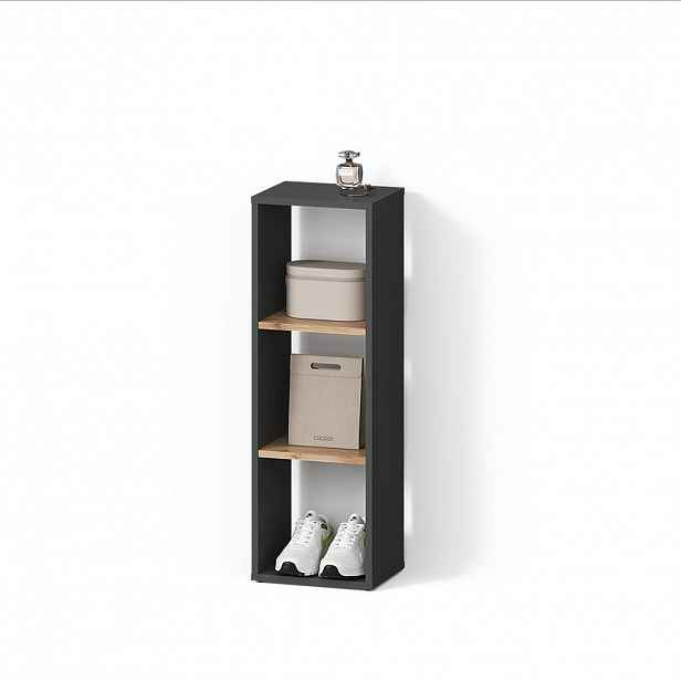 Livinity® ODKLÁDACÍ POLICE Ortello Antracit/zlatý dub 30 x 90.5 cm