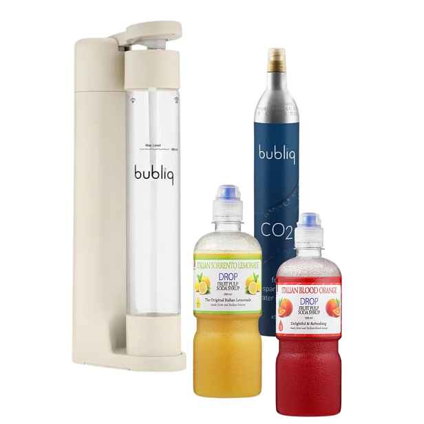 Set výrobníku sody bubliq + bombička CO₂ + 2 sirupy Barva: béžová matná