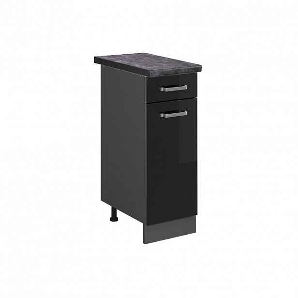 Vicco SPODNÍ SKŘÍŇKA KUCHYŇSKÉ LINKY R-Line Černý vysoký lesk 30 cm , PD Antracit