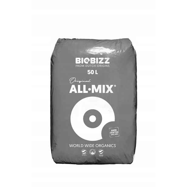BioBizz All-Mix 50 l – Země Organic – Rašelina, Perlit, Humus, Pre-Mix