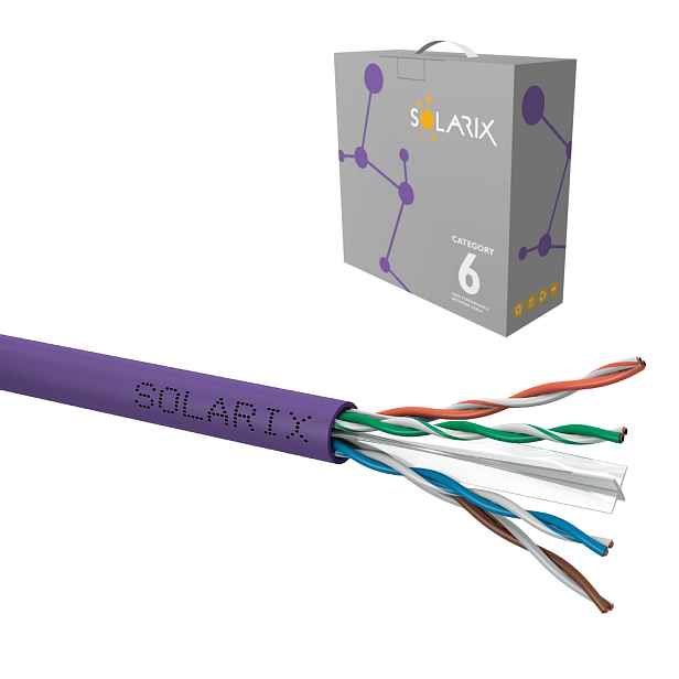 Kabel instalační Solarix CAT6 UTP nestíněný LSOH 100 m