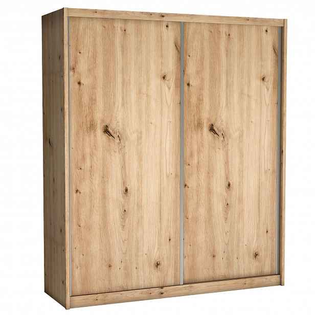 Skříň s posuvnými dveřmi BERLINA 1 - šířka 208 cm, dub artisan