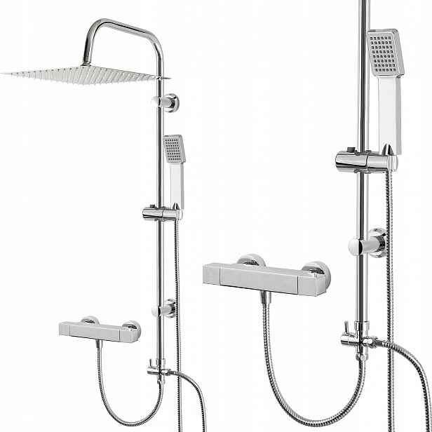 Sprchový Set S Termostatem Do Kabiny A Velkou Dešťovou Sprchou 30 CM
