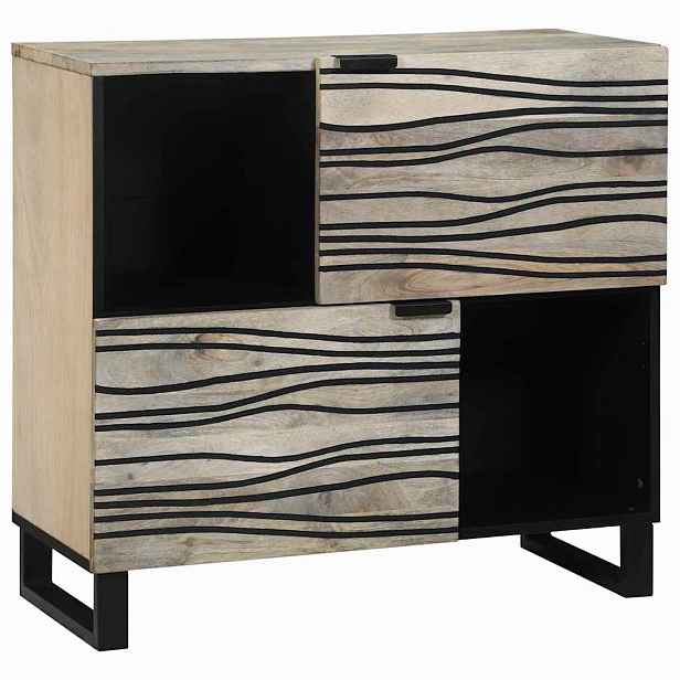 vidaXL Komoda Bílá 80 x 33 x 75 cm masivní mangovníkové dřevo