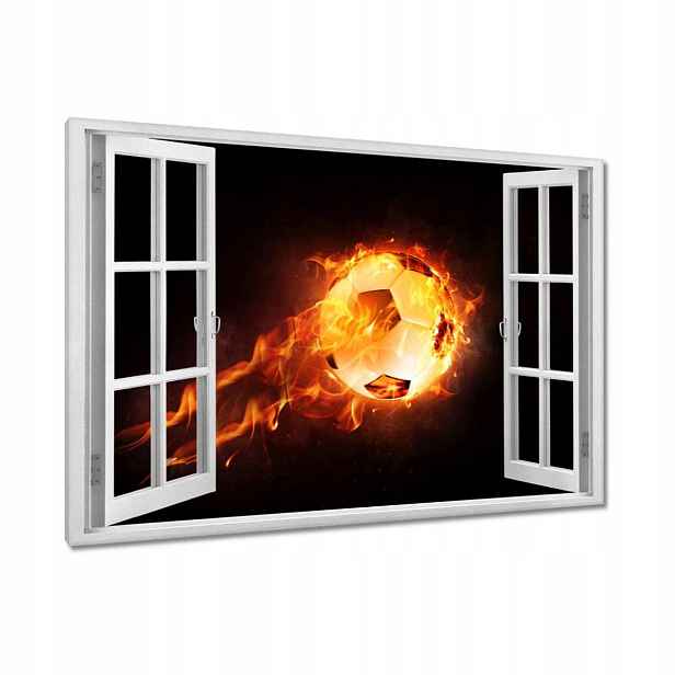 Obrazy 90x60 Fotbal v ohni