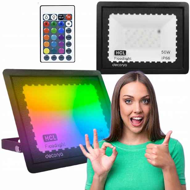 Barevná zahradní Led lampa Rgb 50W Lampa Osvětlení Stromků