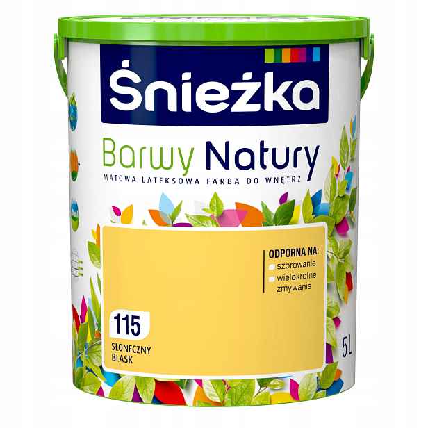 Barva barva na stěny Śnieżka Barvy přírody 5L Sluneční lesk 115
