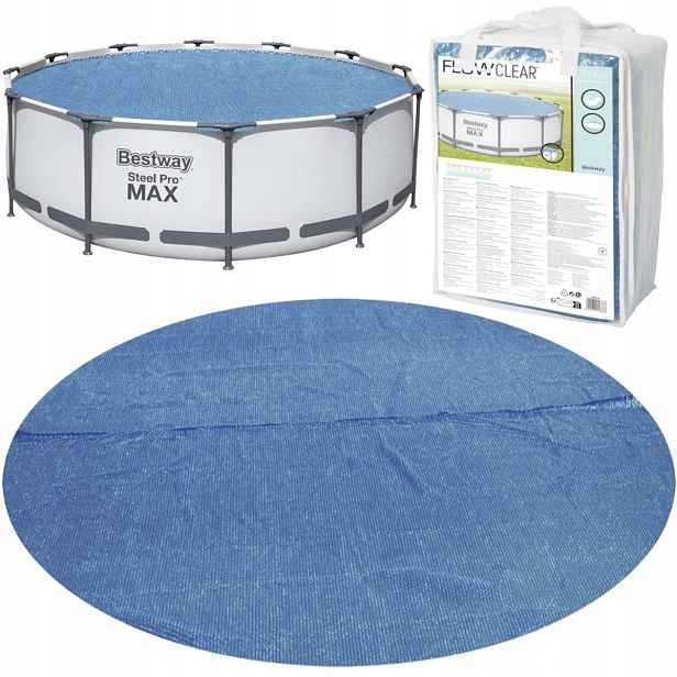 Krycí Plachta Do Bazénu Ohřívá Vodu Chrání 366 CM 396 cm Bestway 58242