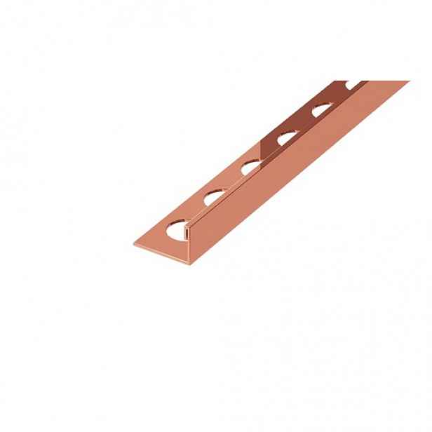 Lišta ukončovací "L" Eviso bronze lesk, nerez PVD, délka 270 cm, výška hrany 10,5 mm, FILB0003