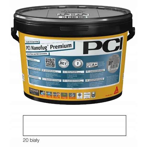 Pci Nanofug Premium 5kg bílá spárovací hmota č.