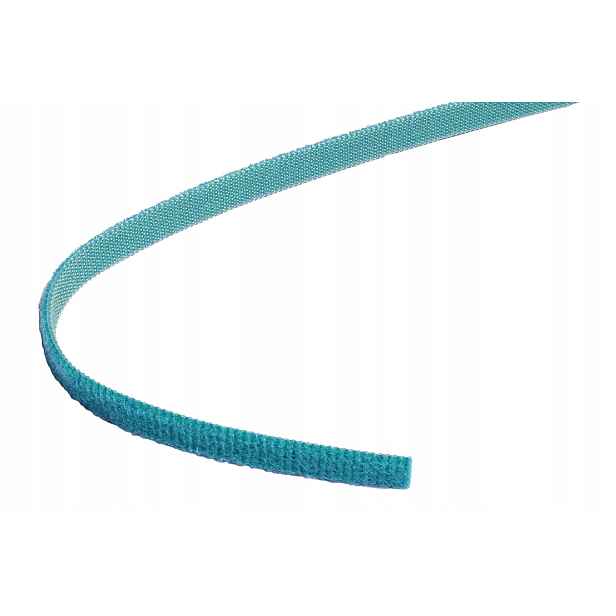 Velcro Stahovací páska 10mm, suchý zip, 25m, tyrkysová