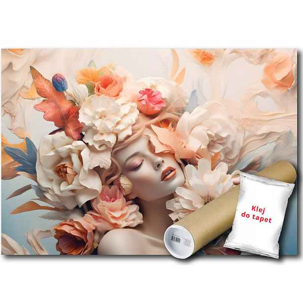 Vinylová Fototapeta Žena Květiny 152x104