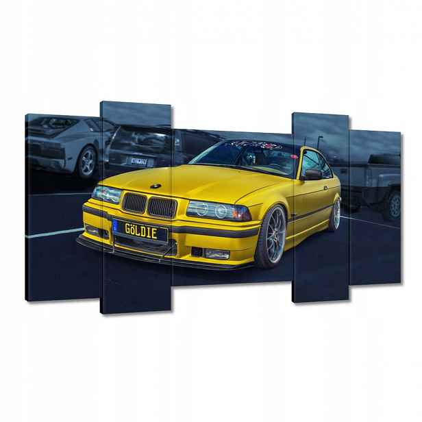 Obrazy 120x65 Zlaté auto Bmw Auto