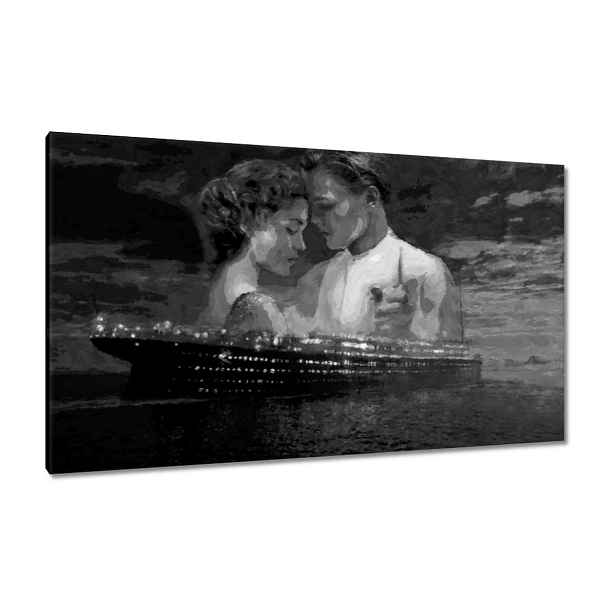 Obrazy 120x70 Titanic Černobílé