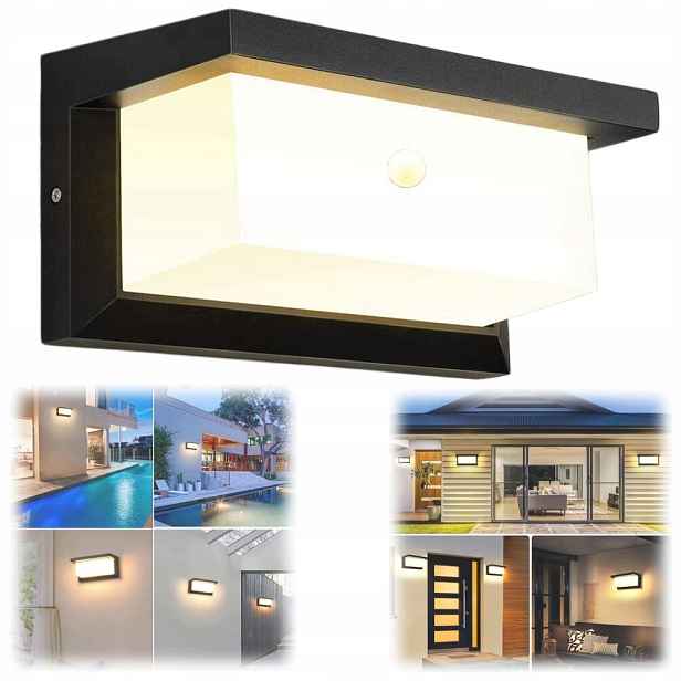 Venkovní Lampa 18 W S Pohybovým Senzorem, Zahradní Lampa, Nástěnné Svítidlo, Lampa
