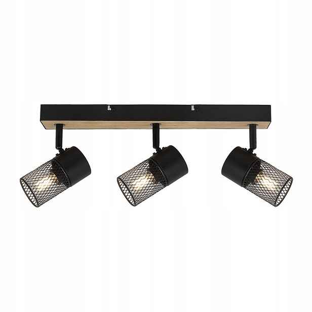 Černá reflektorová lampa Metta pro industriální osvětlení stěn Rabalux
