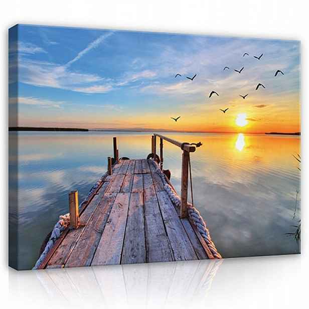 Obraz Západ Slunce Most Příroda Pohled Moderní Ložnice Obývací Pokoj 120x80