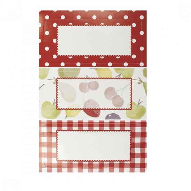 Sada 30 etiket na zavařovací sklenice, model ovoce - Kitchen Craft