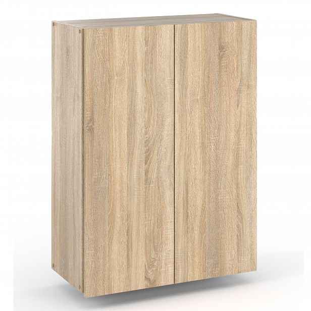 Závěsná Koupelnová Skříňka 60 CM Dub Sonoma Regál Koupelnový Sloupek